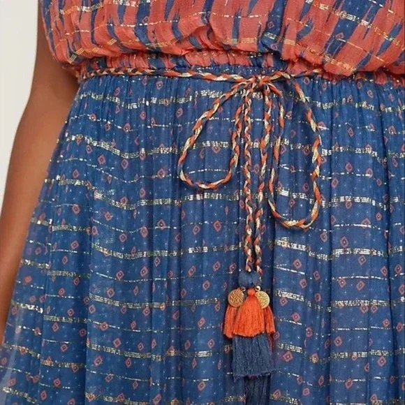 NWT Anthropologie Strapless Verb Pallavi Singhee Nora Boho Dress‎ Maxi Dress - Picture 7 of 16